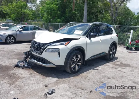 2021 Nissan Rogue Platinum Intelligent Awd из США, поврежденный, VIN JN8AT3DD5MW321758